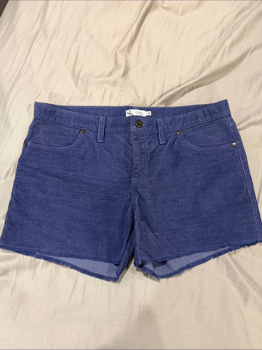 Carve Designs Indigo Blue Suede-Style Women's Shorts